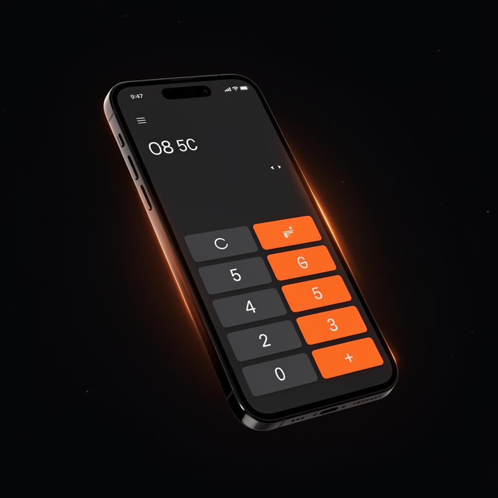 NexusCalc PWA on a smartphone